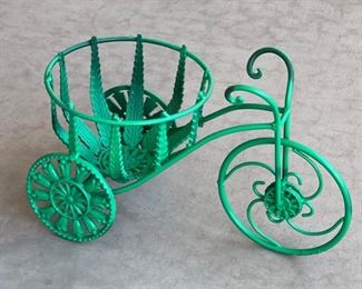 Wrought Iron Patio Tricycle Basket	9x16x10in	HxWxD
