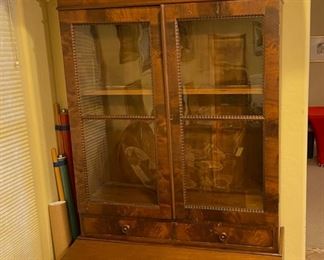 Antique Bookcase Secretary Desk	77x36x20in	HxWxD
