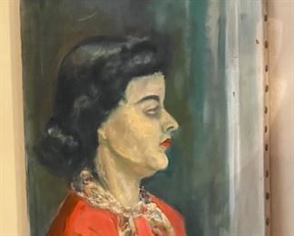 Original Art 50s lady Profile Painting	24.5 x 85 in	
