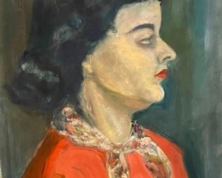 Original Art 50s lady Profile Painting	24.5 x 85 in	
