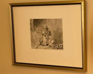 Framed Print Etching	15.5 x 19.25in	
