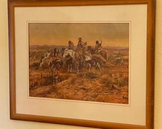 Heading the Right Way CM Russell Framed Print Litho	26 x 32in	

