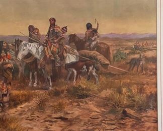 Heading the Right Way CM Russell Framed Print Litho	26 x 32in	
