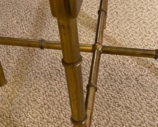 Brass Faux Bamboo End Table	16 x 16.5 diameter	
