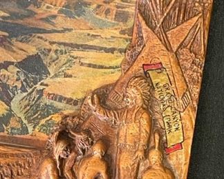 Antique Grand Canyon Framed Postcard Grand Indian Chief Frame	4.75 x 5 x 7.75	HxWxD
