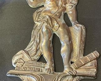 Metal Medical Caduceus Baby Door Plaque Cast Iron	12x5.5 inches	
