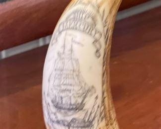 Reproduction Scrimshaw Wale Tooth Mercury	4 inches high	
