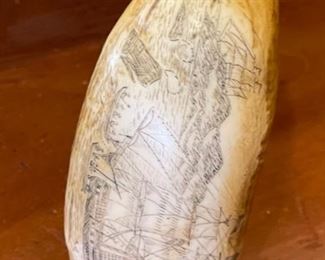 Reproduction Scrimshaw Whaler Lion	3 inches high	

