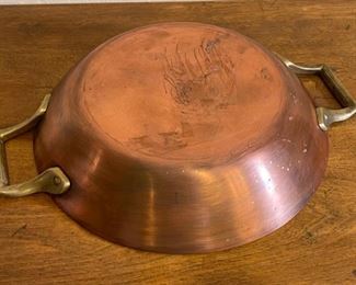 Paul Revere Double Handle Copper Tinned Pan	10.5in Diameter	
