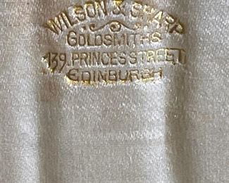 6pc Antique Sterling Silver Edinburgh Spoons	case: 6.5x5.5in	
