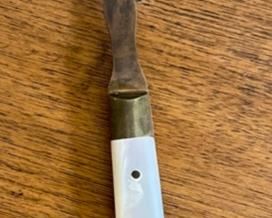 Brass MOP Spoons in Case	6.5x4.5in	
