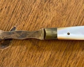 Brass MOP Spoons in Case	6.5x4.5in	
