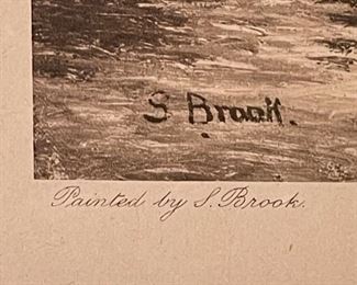 Crossing The Brook etching by S. Brooks Framed Print	Frame: 16.5 x 20.5in	
