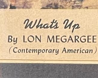 Lon Megargee What’s Up Vintage Western Horse Framed Print	Frame: 21 x 26.5in	

