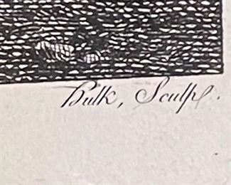 Antique Etching Nicolaes Berchem Pinxit Le Gue Framed Print	Frame: 15 x 18.5in	
