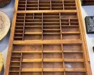 Antique Printer Drawer Typeset Letterpress Drawer	2 x 16.75 x 26.25	HxWxD
