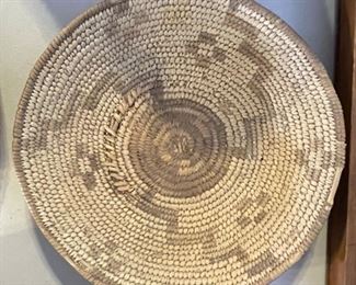 Antique Primitive Papago/Pima Tray Basket Native American Tohono O'odham #2	2 inches high by 10 inches diameter	

