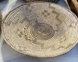 Antique Primitive Papago/Pima Tray Basket Native American Tohono O'odham #2	2 inches high by 10 inches diameter	
