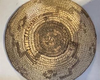 Antique Primitive Papago/Pima Tray Basket Native American Tohono O'odham #2	2 inches high by 10 inches diameter	
