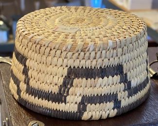 Papago/Pima  Stepped Pattern Basket Native American Tohono O'odham	3in h x 6.5 diameter	
