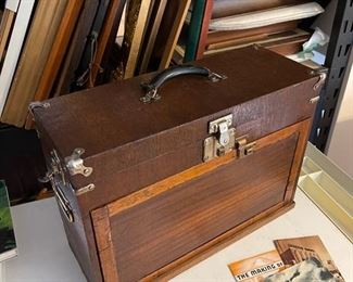 Vintage Excelsior 7 Drawer Wood Machinist Tool Box Chest Original Parts	15 x 21 x 8	HxWxD

