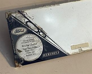 1950s Antique Ford Dealer promo Visor Mirror Vintage Mercury 8	3.5 x 10	
