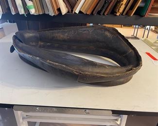 Antique Horse Collar  Draft Harness Yoke Leather	24.5” x 18.5”	
