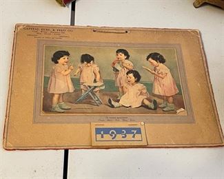 Dionne quintuplets 1937 Advertising calendar capital fuel and the company Arizona	11 x 8	
