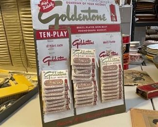 Goldtone  Phonograph Needles Store Display with Phono Stylus	13 x 10	
