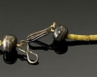 Vintage Turquoise & Shell Graduated Heishi Necklace Native American Heishe	26in Long	
