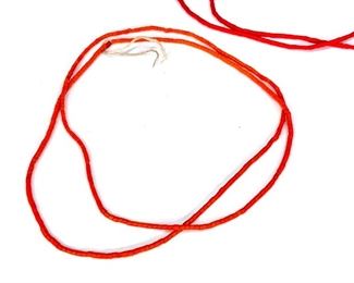 Lot of 3 Native American Heishi Beaded Necklace Coral	40 & 38 & 28in	
