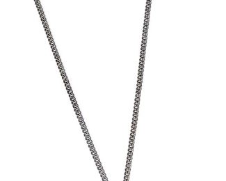 Jerusalem Silver Cross Pendant Necklace	22in Cross: 42x38mm	
