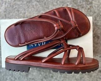 Classic Cole Hahn Brown Leather Sandals. Like new!