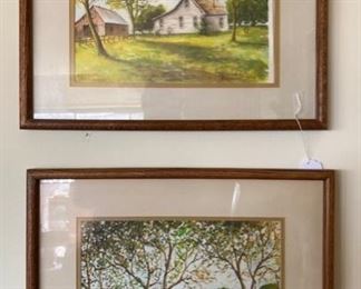 Country Landscape watercolors