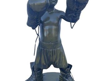 Bronze boxer statue by Jim Davidson 