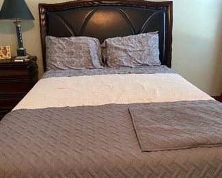 Rooms to Go bed- Queen mattress, low profile foundation and headboard. Like new