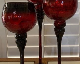Set/3 Goblets Candle Holders