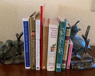 Quail Bookends, Assorted Books