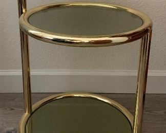 Vintage Brass and Glass Table