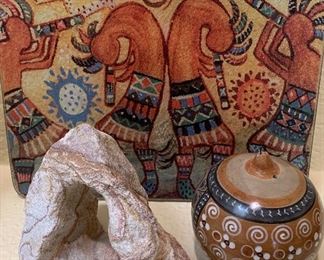 Pottery, Glass Cutting Board