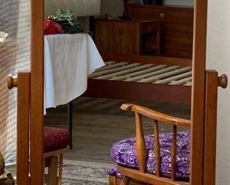 Teak Wardrobe Mirror