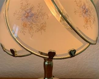 Small Vintage Lamps w Glass Shades