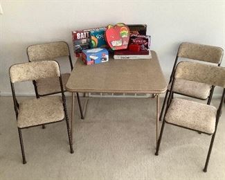 Card Table And Chairs With Games