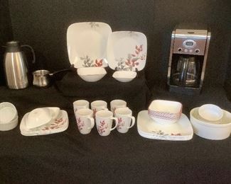 Corelle Dishes, Cuisinart Coffee Pot
