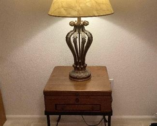 End table with lamp