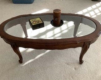 Oval Coffee Table With Glass Top