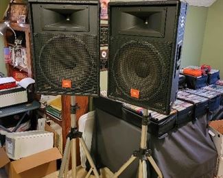 Two JBL Model MR Eight Two Five Speakers Professional Products