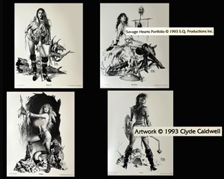Clyde Caldwell Prints 1993; 5 in Total 
