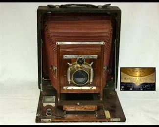 Antique Camera with Lens Marked Wollensak Optical Company 