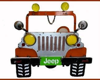 Large and Very Cool Metal Jeep Wall Art